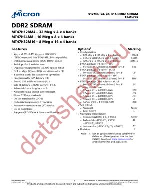 MT47H64M8B6-25E:D TR datasheet  